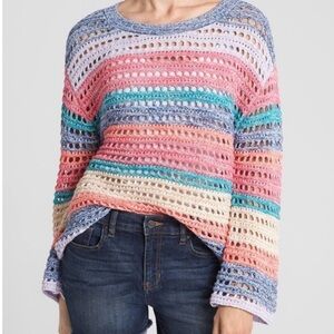 GAP crochet pullover sweater EUC